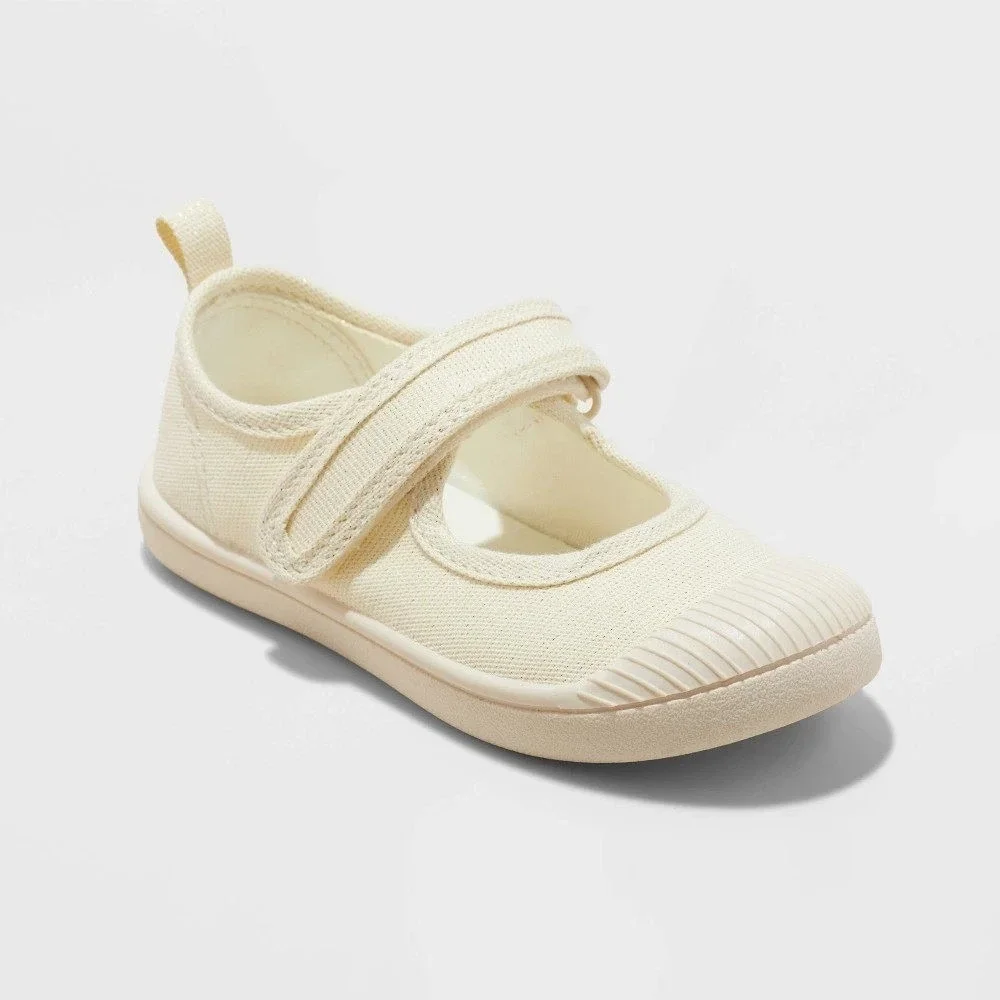Cat & Jack Kids Gold Mary Jane Sneakers Size 5T Hook Loop New With Tags